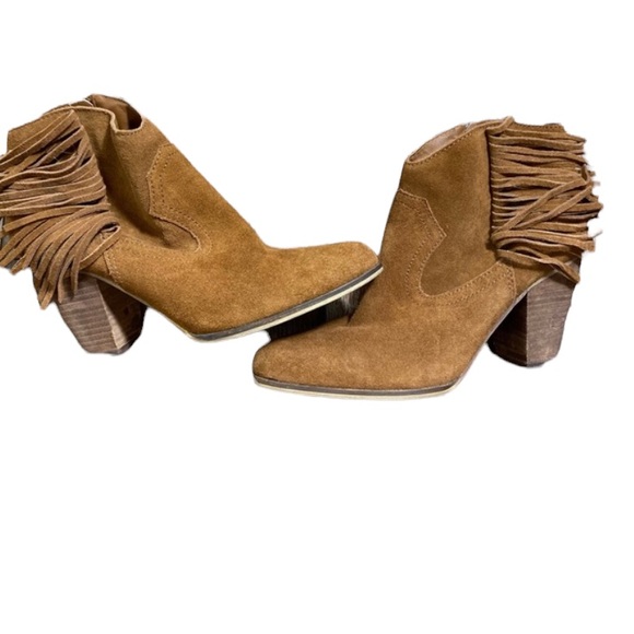 Steve Madden Suede Fringe Booties - Picture 1 of 14